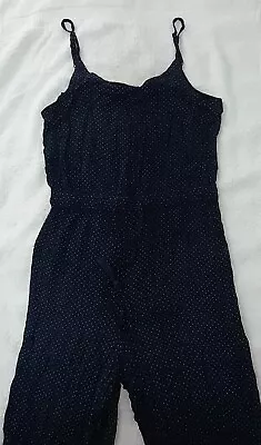 H&M Divided Jumpsuit  Size 4 Blue Polkadot Wide Leg • $3