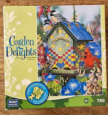 NEW Garden Delights Quilter Lane Cardinal Bird House Puzzle | 750 Pcs • $23.99