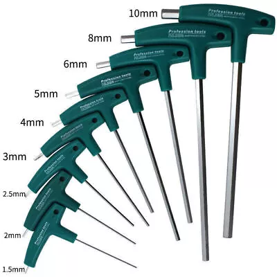 T-Handle Allen Hex Key Screwdriver Set 1.5-10mm Metric Hex Wrenches Repair Tool • $12.86