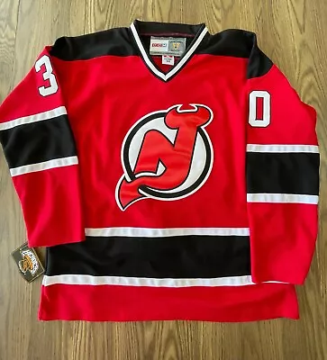 Martin Brodeur New Jersey Devils Red  1992-2007 Throwback  CCM NHL Jersey Sz Lg • $109.99