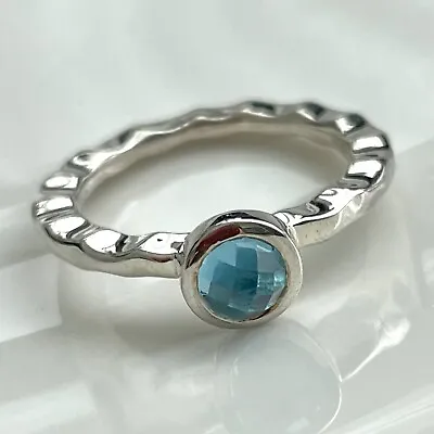 Michael Dawkins Blue Topaz Sterling Silver Stack Ring Size 6 • $45