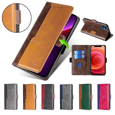 Flip Splice Leather Wallet Phone Case For LG G8 V40 G7 G8X ThinQ V20 Mini Q8 G6 • $5.84