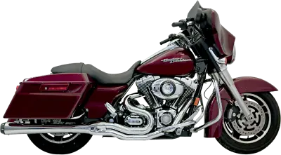 Bassani Chrome B4 Megaphone 2-1 Exhaust For 99-16 Harley Touring FLHX FLHR FLTR • $1089.95