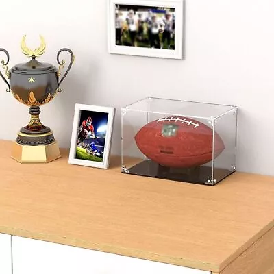 Cube Acrylic Ball Protector Memorabilia Box Football Display Case Showcase • $64.76