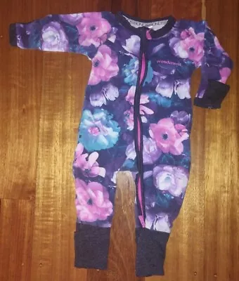 Bonds Girls 0 - 3 Months Zippy Zip Wondersuit -  Size 000 • $12.95