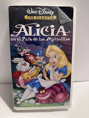 Disney Alicia En El Pais De Las Maravillas VHS Alice In Wonderland En Espanol • $10