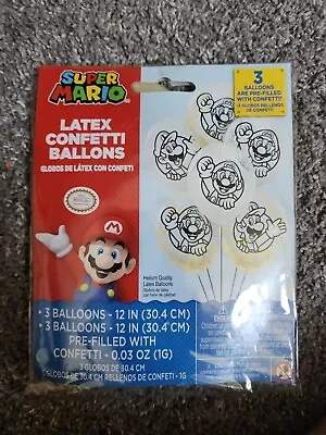 Super Mario Latex Confetti Balloons 2pk • $9.99