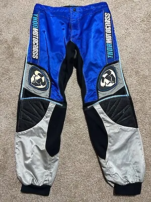 Thor  1210 Phase 3.0 Motocross Pants Silver Black Blue Padded Size 32 VGC • $15.99