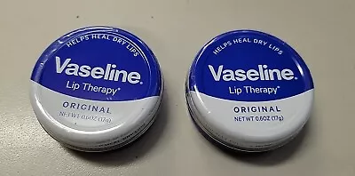 (2) Vaseline Lip Therapy Original 0.6 Oz Each. New Sealed • $6.99