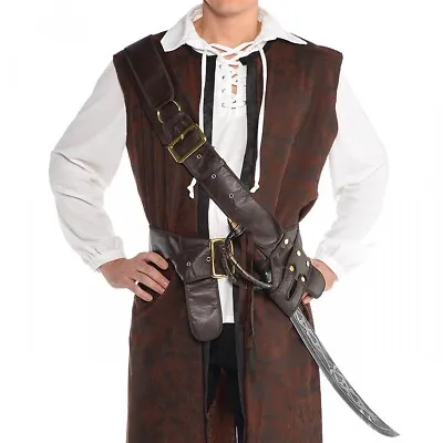 Baldric Adult Pirate Costume Bandolier Belt Halloween Fancy Dress • $16.46