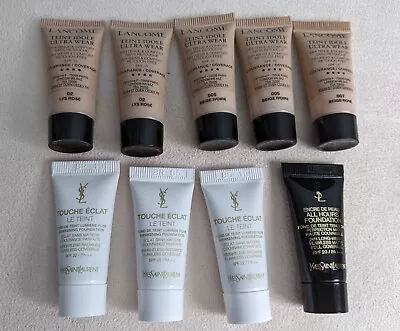 5ml Travel Size Foundation - Yves SaintLaurent/Lancome - 9 Tubes - New & Unused • £3