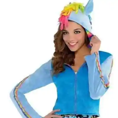 Rainbow Dash Adult Cropped  Hoodie Costume My Little Pony Cosplay! (Small) • $19.99