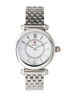 Michele Caber Women's Silver Tone Stainless Diamond MOP Dial Watch MWW16E000002 • $785