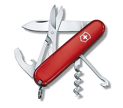 Victorinox COMPACT RED Swiss Army Knife  - Made In Switzerland - BRAND NEW • $63.88