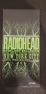 $44.99 • Buy Radiohead September 28 2011 Roseland Ballroom New York City Poster Ticket Rare