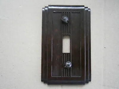 Vintage Antique Mid Century Ring Grip Bakelite Wall Plate For Light Switch NOS • $59.95