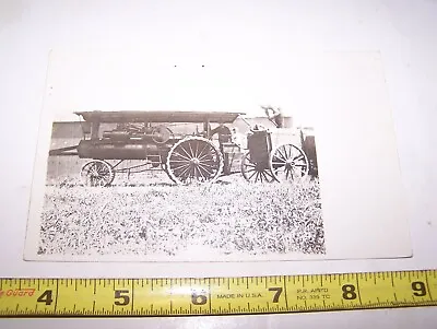 PORT HURON Steam Traction Engine Tractor Water Wagon RPPC Post Card Hit Miss • $59.95