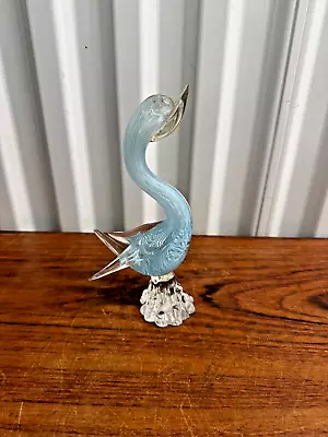 Vintage Murano Light Blue Handblown Glass Bird • $53.99