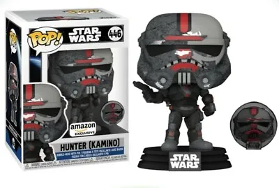 Hunter (Kamino) The Bad Batch Exclusive Star Wars Pin Funko Bobble-Head Set • $50.95