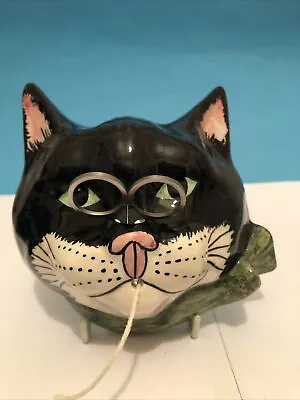 Babbacombe Pottery Black Cat String Holder • £18