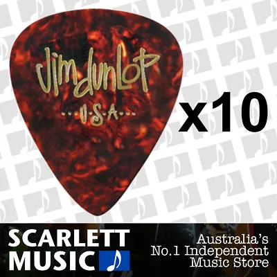 $7.20 • Buy 10 X Jim Dunlop Genuine Celluloid Shell Classics Heavy Gauge Guitar Picks *NEW*