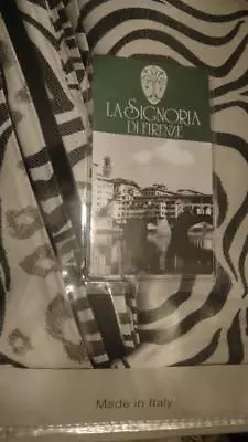 La Signoria Di Firenze Salome Queen Duvet Cover Set Black Grey New Made In Italy • $389.99