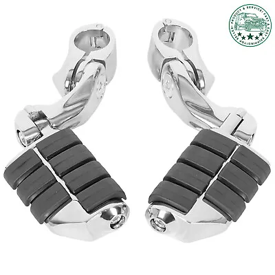 1-1/4  1.25  Chrome Motorcycle Highway Crash Bar Foot Pegs For Harley Touring • $34.20