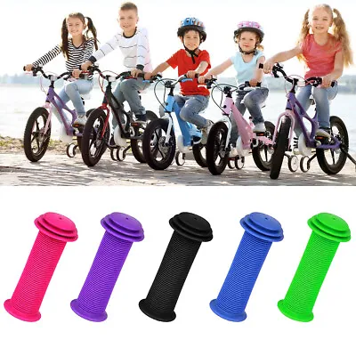 £3.99 • Buy Children Bike Soft Handlebars Grips Rubber Handle Cover Kids Bicycle Handle Grip