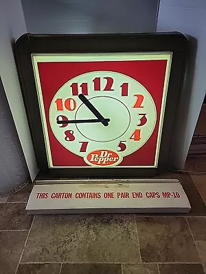 (VTG) 1978 Dr Pepper Soda Pop Clock Store Advertising Light Up Sign New • $459.99