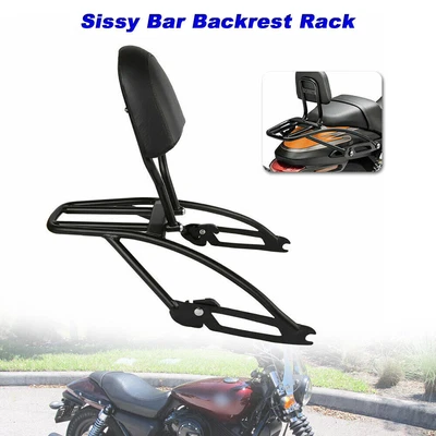 $151.24 • Buy Backrest Sissy Bar Luggage Rack Backrest Pad Fit For Suzuki Boulevard M109R 2013