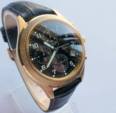 Rare Mercedes Benz Classic Sport Retro Car Accessory Design Chronograph Watch • $296.65