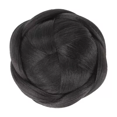  Updo Bun Wig 1b# Hair Chignon Braided Piece Artificial Girls Hairpiece • £7.49