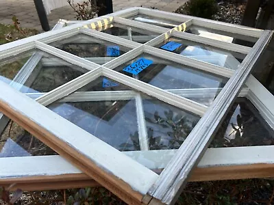 2 -36 X  27 Vintage Large Window Sashes Old 8 Pane Frame 1970s  Arts & Craft • $179.99