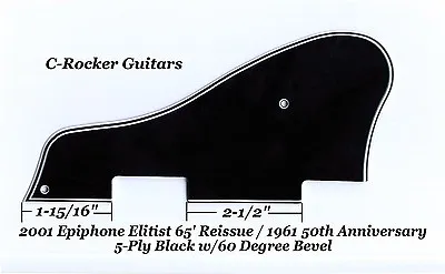 2001 CASINO Elitist 65' RI 5-Ply Black Pickguard For Epiphone Guitar Project NEW • $49.99