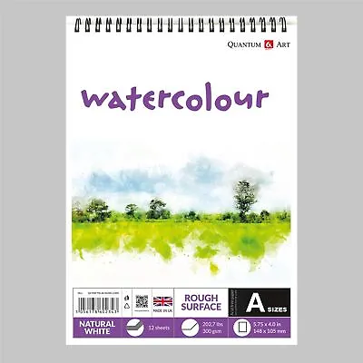 £9.99 • Buy Watercolour Rough Surface Pad Drawing Artist Paper On Spiral Book - 300gsm