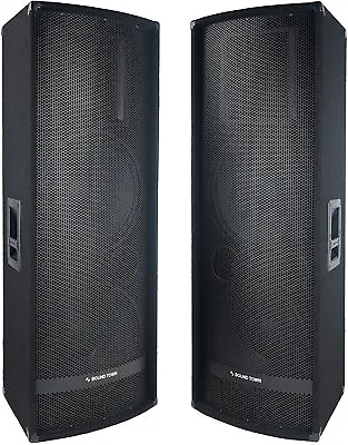 Sound Town Dual 15  2800W Full-range Passive DJ PA Loud Speaker (METIS-215-PAIR) • $467.49