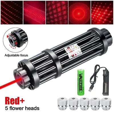 8000M Red 650nm Laser Pointer HighPower Visible Light Beam Adjustable W/ Battery • $19.99