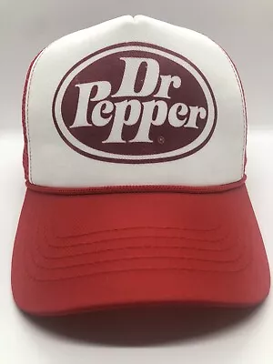 Dr.Pepper Soda Men's Officially Licensed Retro Vintage Logo Foam Trucker Cap NWT • $19