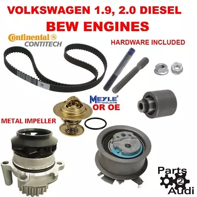 Timing Belt Water Pump Kit W Bolts Fits VW Diesel TDI 1.9 BEW Timing Belt CONTI • $149.99