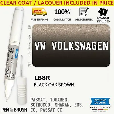 LB8R Touch Up Paint For VW Volkswagen Black PASSAT TOUAREG SCIROCCO SHARAN EOS C • $14.99