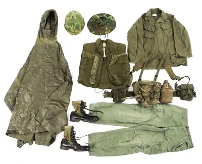 Vietnam War US Army Helmet And Field Gear • $549