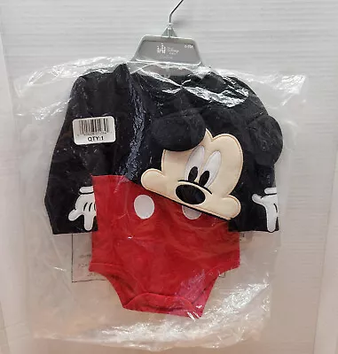 Disney Store Mickey Mouse Costume Bodysuit For Baby 6-9M New • $19.50