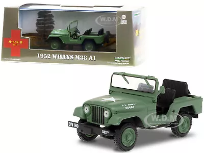 1952 Willys M38 A1 Green  Mash  Tv Series 1/43 Diecast Model By Greenlight 86590 • $18.99