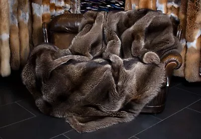  378 Real Canadian Racoon Fur Blanket Natural Coloured Genuine Pelt Runner Real • $2262.72