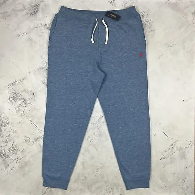 Ralph Lauren Light Blue Heather Cuffed Sweatpants Joggers Size XXL *BNWT* NEW • £42.99