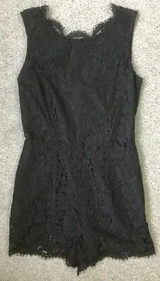 BNWT Next Ladies Black Lace Sleeveless Playsuit Sz 10 • £6.99