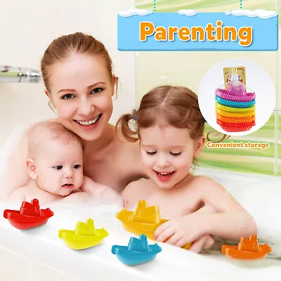 $12.24 • Buy 6Pcs Baby Bath Boat Toy Floating Ship Stackable Bath Toys Fun Boats For Kids