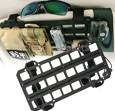 Car Vehicle Tactical Rigid Molle Panel Storage Sun Visor Organizer Gear Holder • $11.14