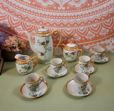 Vintage Japanese Tea Set Old Japanese Tea Set Teapot 5 Cups And Saucers • £24