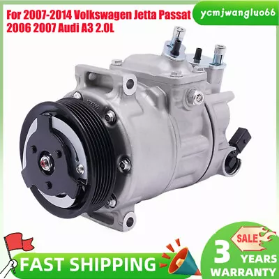 AC A/C Compressor For 2007-2014 Volkswagen Jetta Passat 06-2007 Audi A3 2.0L HOT • $105.28